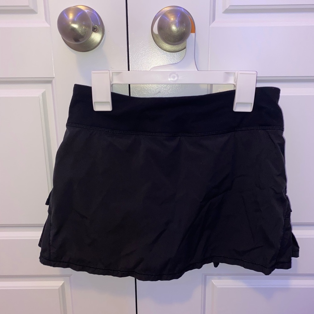 Black Kids Tennis Skirt